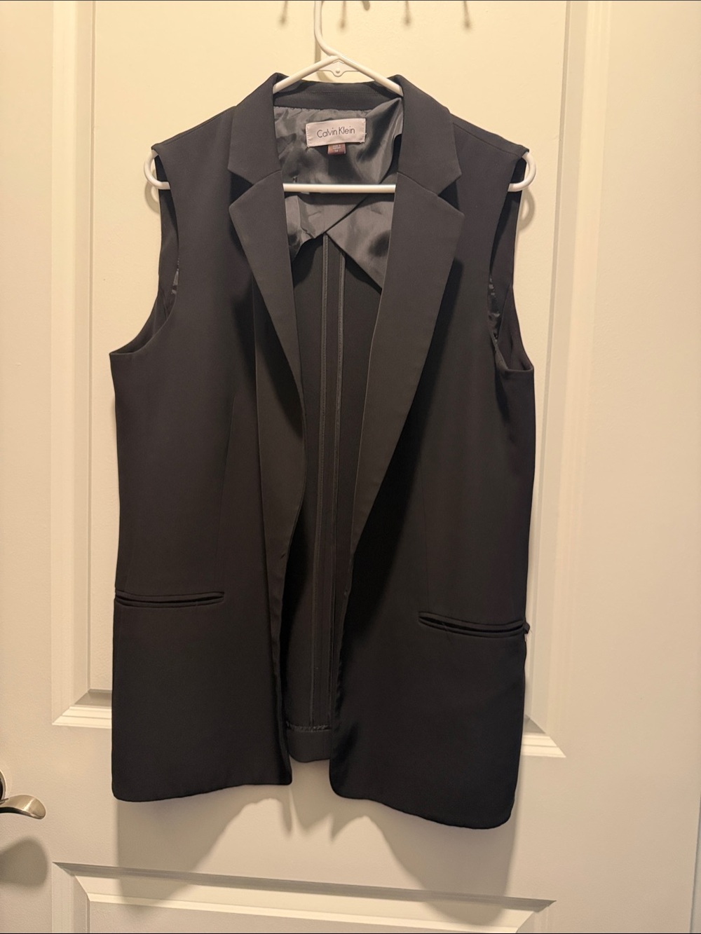 Calvin Klein Women's Sleeveless Blazer Vest - Black